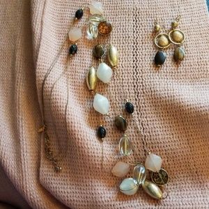 Animal Print Vibe Long 3 Strand Necklace/Earrings